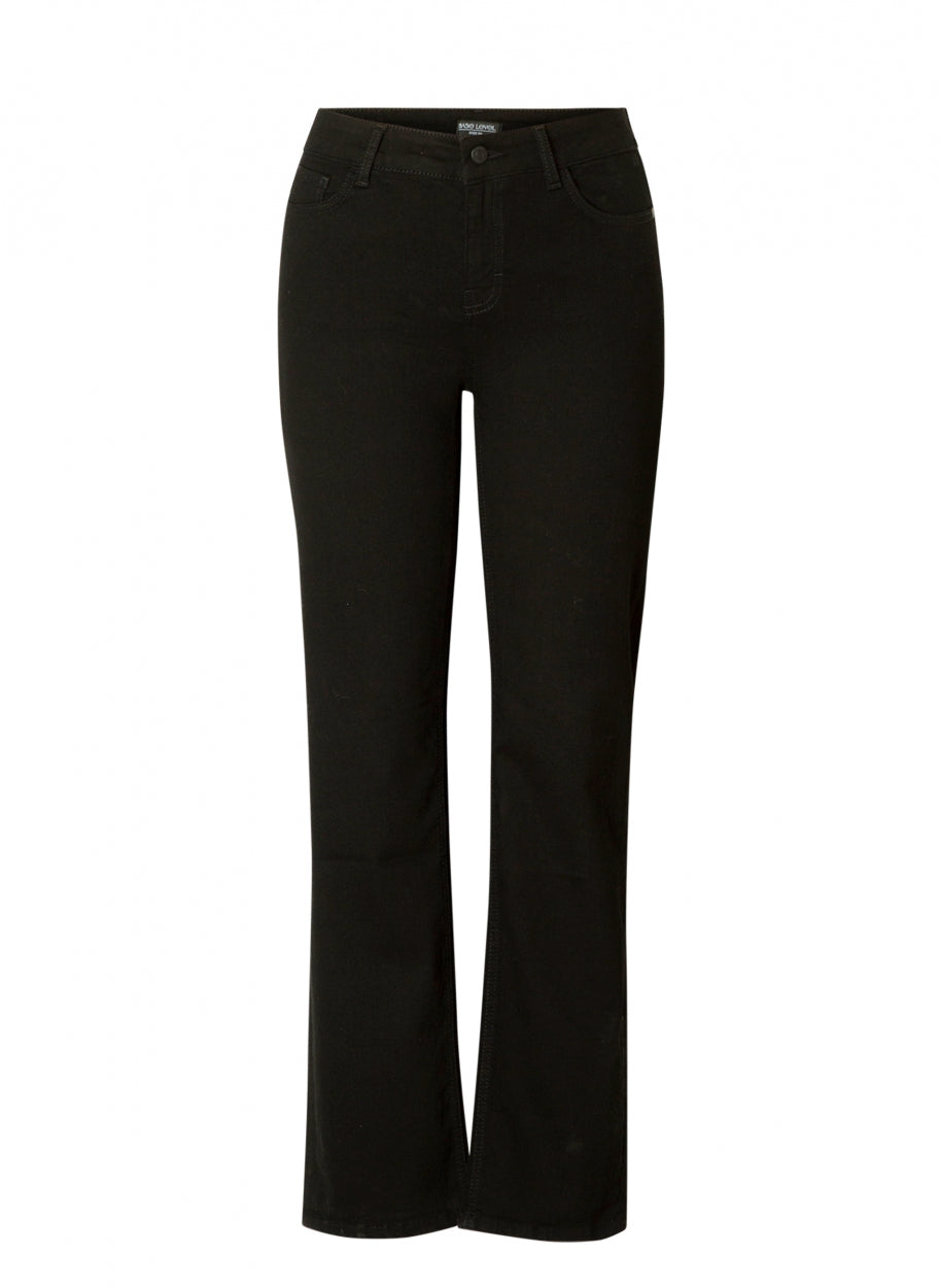 6000039 Elif Straight Leg Jeans Black