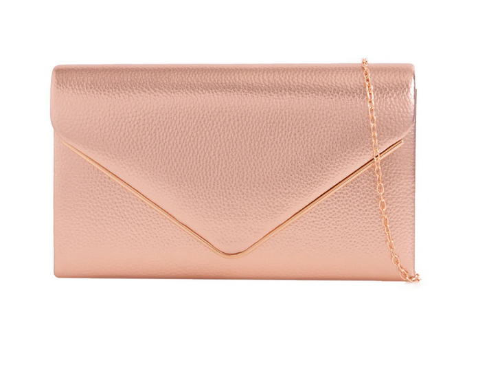 1717 Matt Effectenvelope Gold Trim Champagne