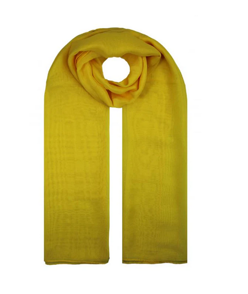 Ab1733-72 PLAIN COLOUR CHIFFON SCARF Yellow