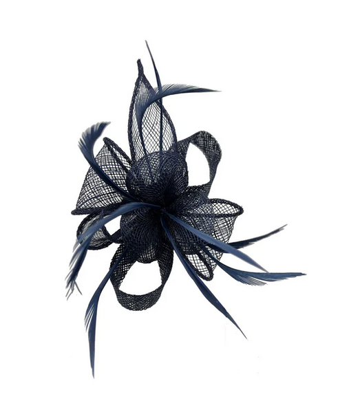 Ft2800 Ft2800 Small Curly Sinamay Clip-On Fasci Red Navy