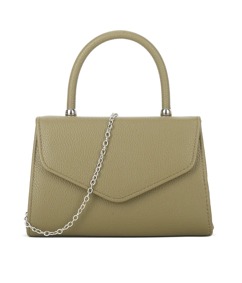 H2439 Metalic Handle Envelope Clutch Bag OLIVE