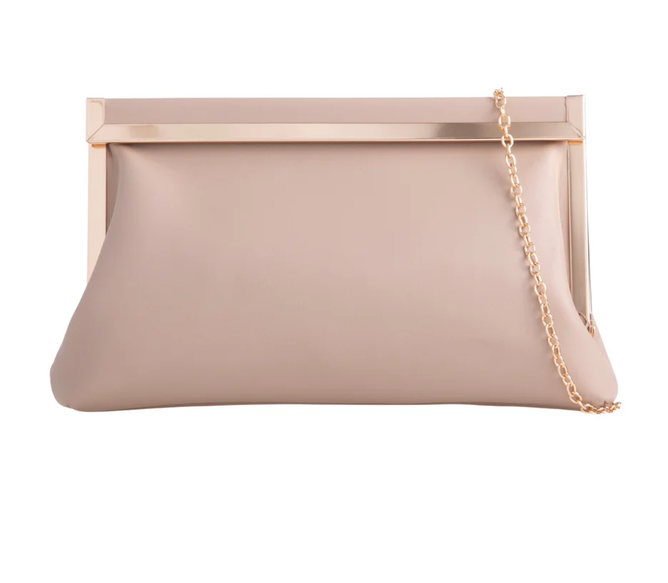Z3054 SMALL CLOSE UNUSUAL CLUTCH BAG Nude