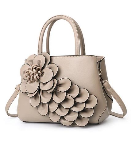 A45 Flower Shoulder Bag Beige