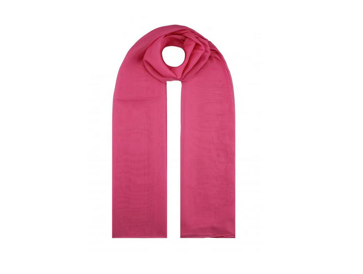 Ab1733-72 PLAIN COLOUR CHIFFON SCARF Pink