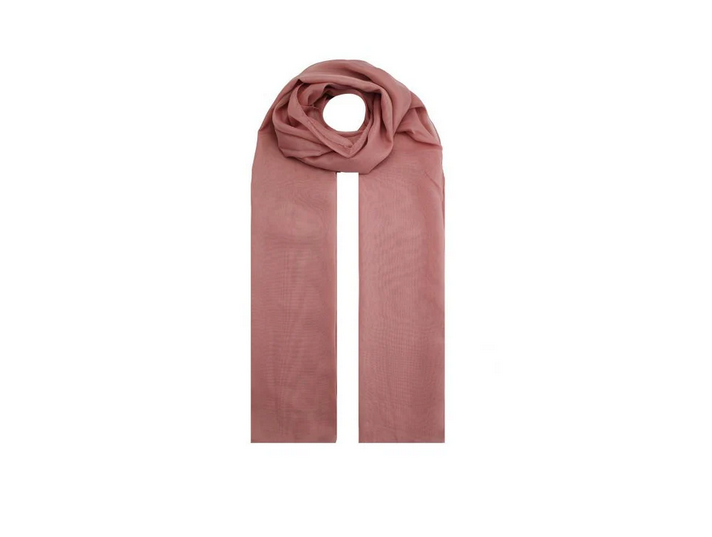 Ab1733-72 PLAIN COLOUR CHIFFON SCARF Dusty Pink