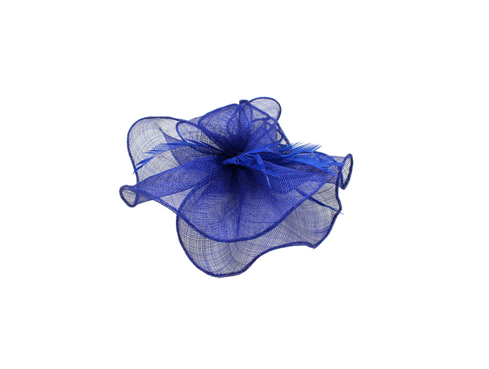 Ft2024-007 Large Ruffles Trimmed Edge Royal Blue