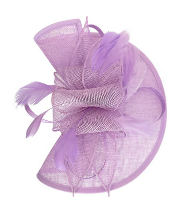 Ft2027-013 Asymmetric Sinamay Disc Fasc Lilac