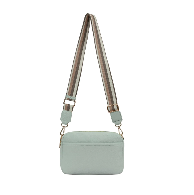 Ld009 DOUBLE ZIP CROSSBODY BAG Grey