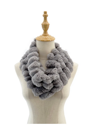 Sd2482-133 Faux Fur Look Snood Grey