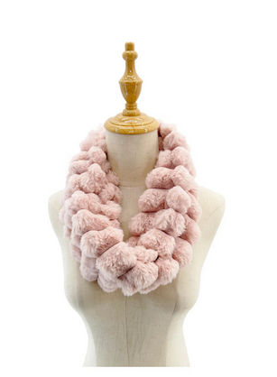 Sd2482-133 Faux Fur Look Snood Pink