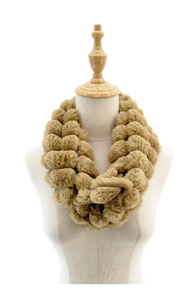 Sd2482-133 Faux Fur Look Snood Tan