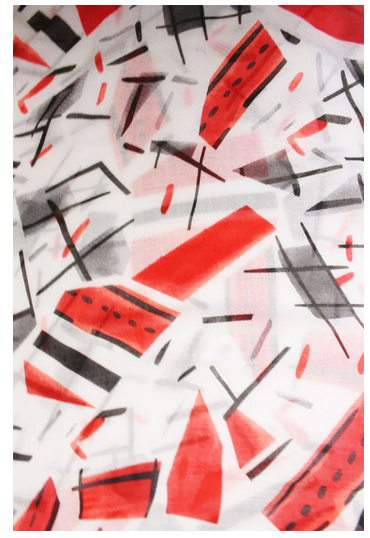 Sf2085-162 Graphic Vibrant Splash Print Red