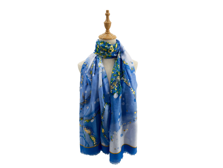 Sf2311-786 Mixed Cotton Watercolour Scar Blue
