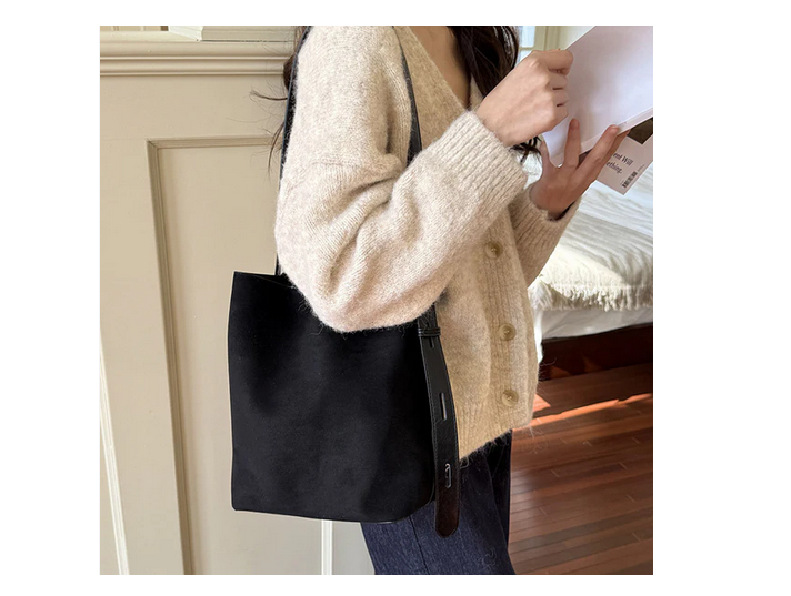 T8468 Bucket Bag Shoulder Strap Black