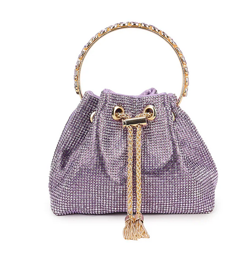 Z2920-1 Bling Bracelet Handle Draw Bag Pink