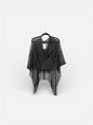 Sc2404128165195633 Glitzy Fringed Poncho Black