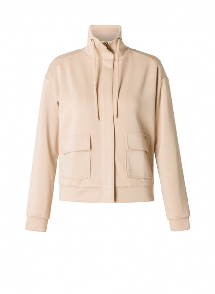 0004428 Zip Up Pocket Casual Jacket Beige