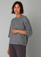 0004903 Ola Wool Mix Button Side Jumper Grey