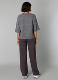 0004903 Ola Wool Mix Button Side Jumper Grey