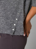 0004903 Ola Wool Mix Button Side Jumper Grey