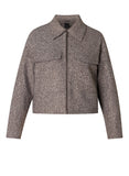 0005040 Wool Mix Short Zip Up Jacket Grey