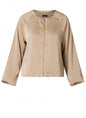0005224 Silky Balloon Slve/Hem O-Neck Jc Taupe