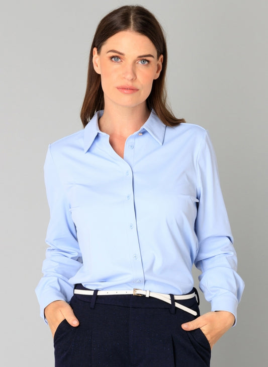 0005702 Soft Collar Blouse Baby Blue
