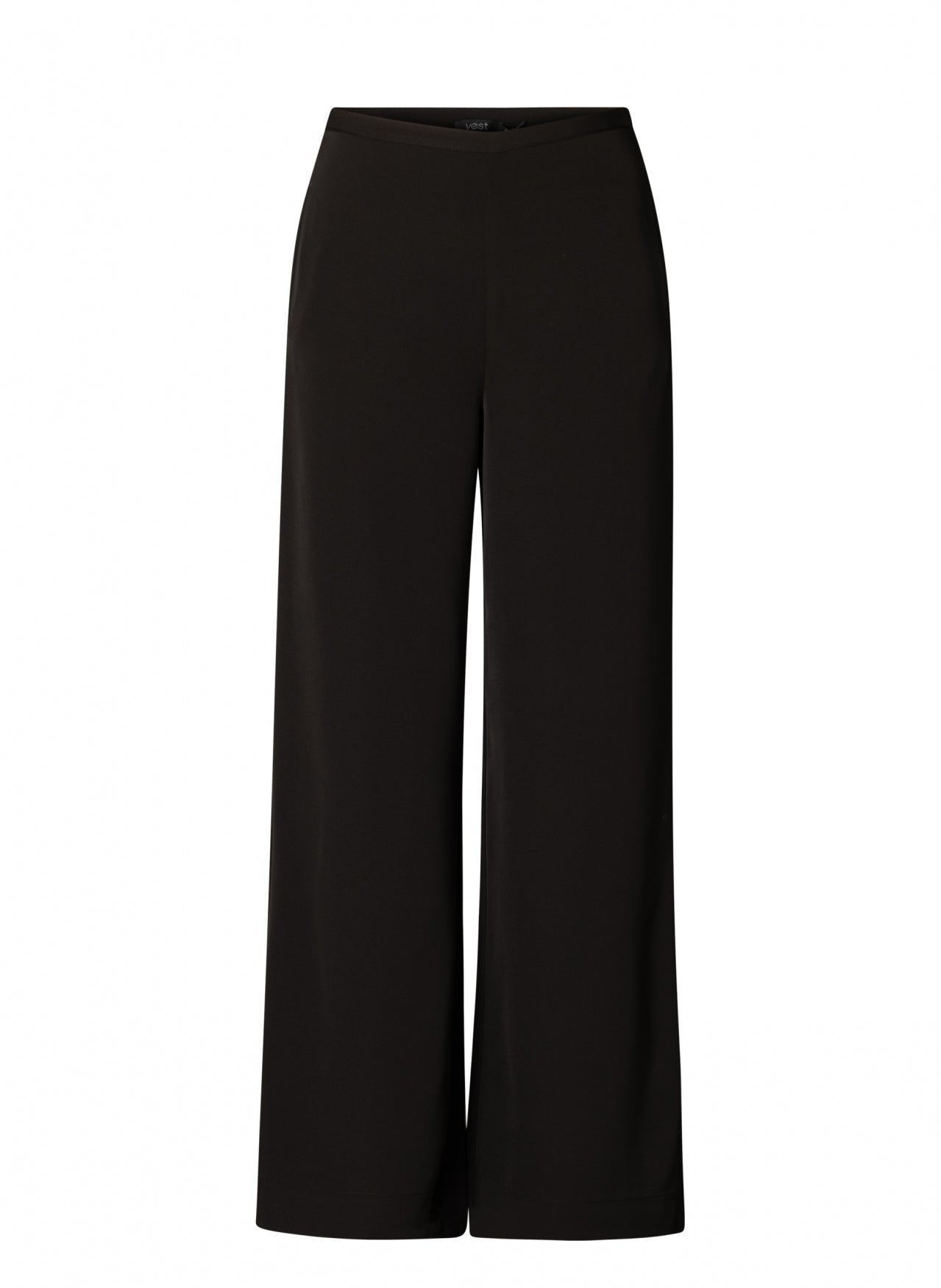 0005769 Wide Leg Dressy Crepe Chiffon Black