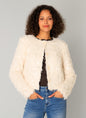 0005847 Fluffy Sequence Short Jck/Cardi Beige