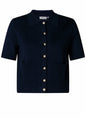 Llira 6100 Sh/Sl Cardi With Front Pocket Navy