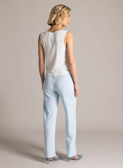 0006157 Tiara Fine Knit Button Top/Wcoat Winter White