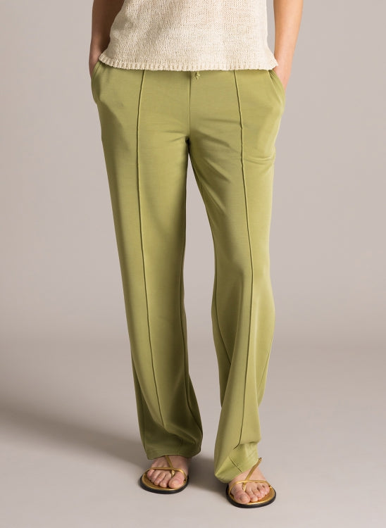 0006194 Oirla Wide Leg Super Soft Trouse Green