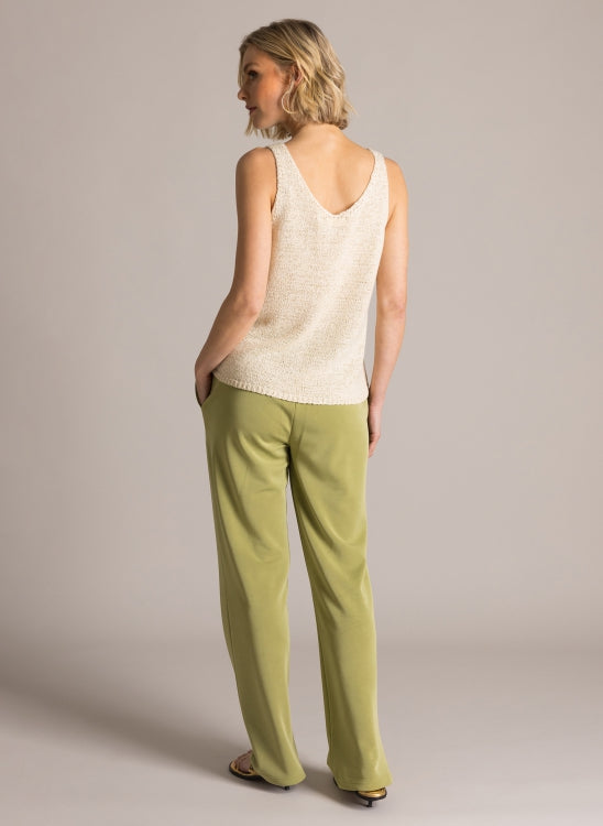 0006194 Oirla Wide Leg Super Soft Trouse Green