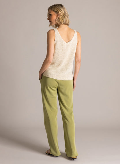 0006194 Oirla Wide Leg Super Soft Trouse Green