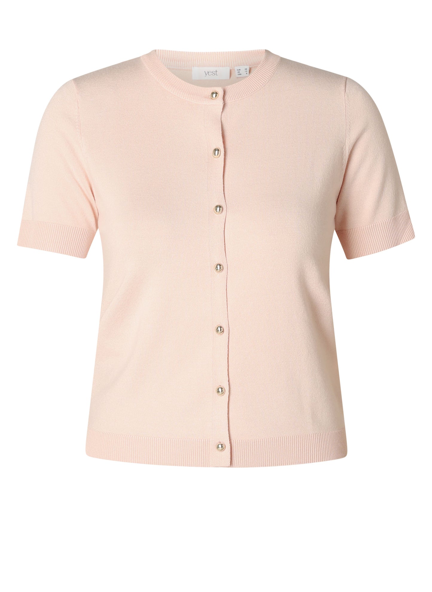 Kassy 6196 Sh/Sl Cardigan Gold Buttons Rose Clay