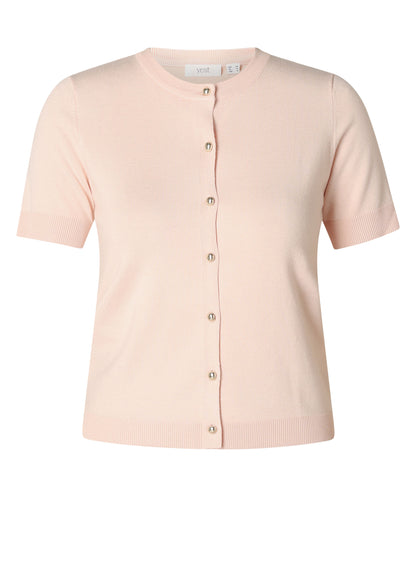Kassy 6196 Sh/Sl Cardigan Gold Buttons Rose Clay