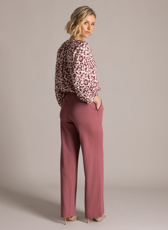 Paloma 6117 Soft Elastic Waist Trousers Plum