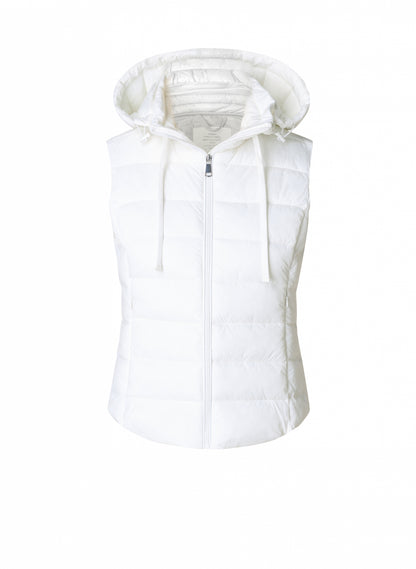 0006236 Padded Hood Casual Gilet White