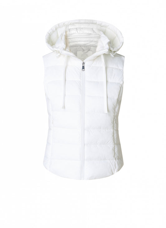 0006236 Padded Hood Casual Gilet White