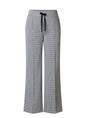 0006258 Check Wide Leg Pull Up Trousers Grey