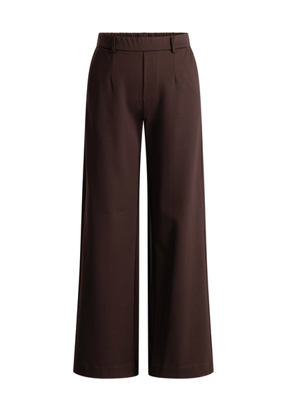 6482 FULL LENGTH WIDE LEG TRS WITH POCKETS Brown