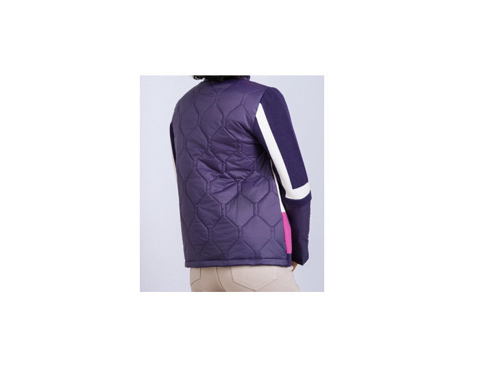 0225237 Puffy/Knit Stand Up Collar Coati Purple