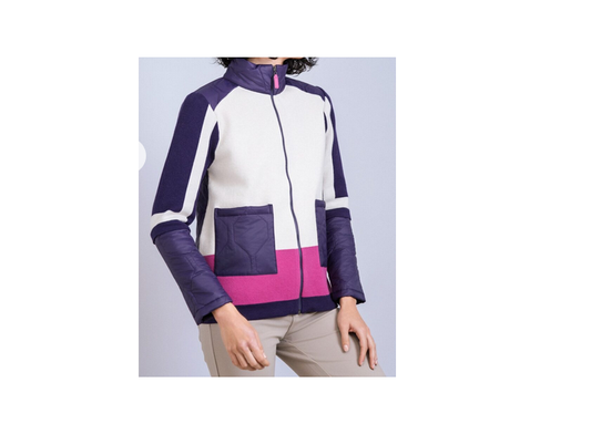 0225237 Puffy/Knit Stand Up Collar Coati Purple