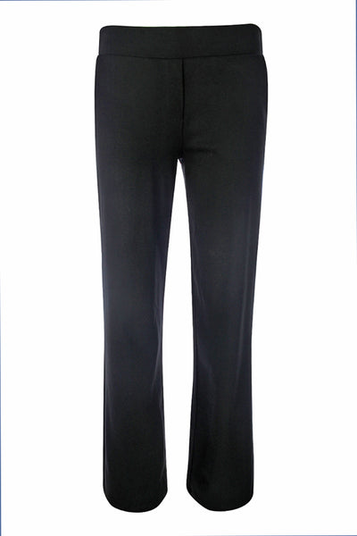 025562 Wide Leg Jersey Pull Up Trousers Black