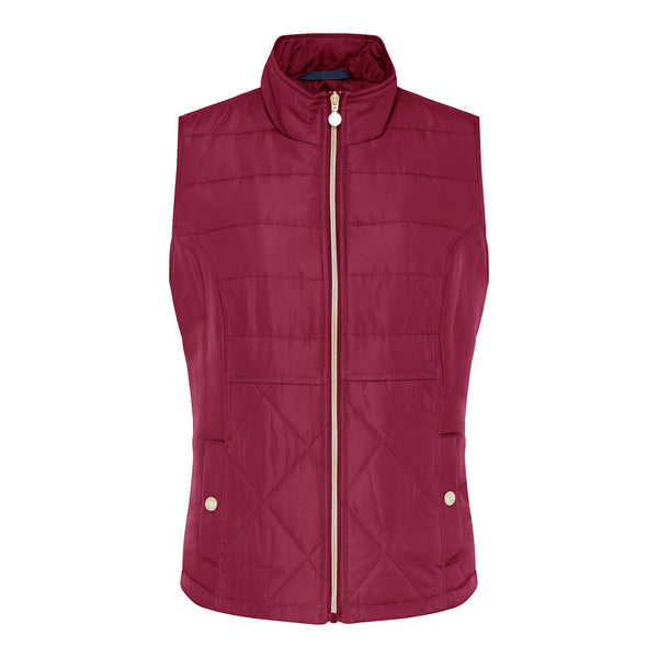 105 335 Light Padded Zip Up Gilet Magenta