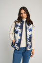105 382 Print Padded Casual Gilet Navy/Blue