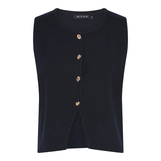 105-365-Navy 105 365 Button Up V-Neck S/L Vest Cardig Navy Tan
