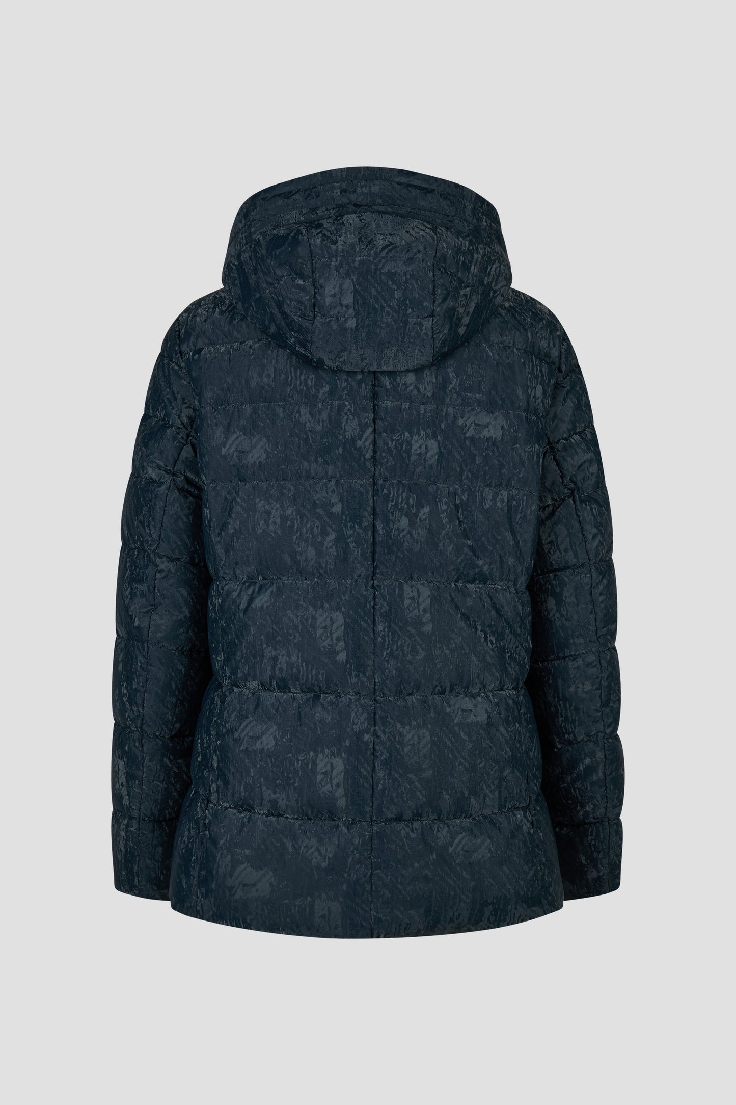 10590062 Short wet-look hooded puff jkt Navy