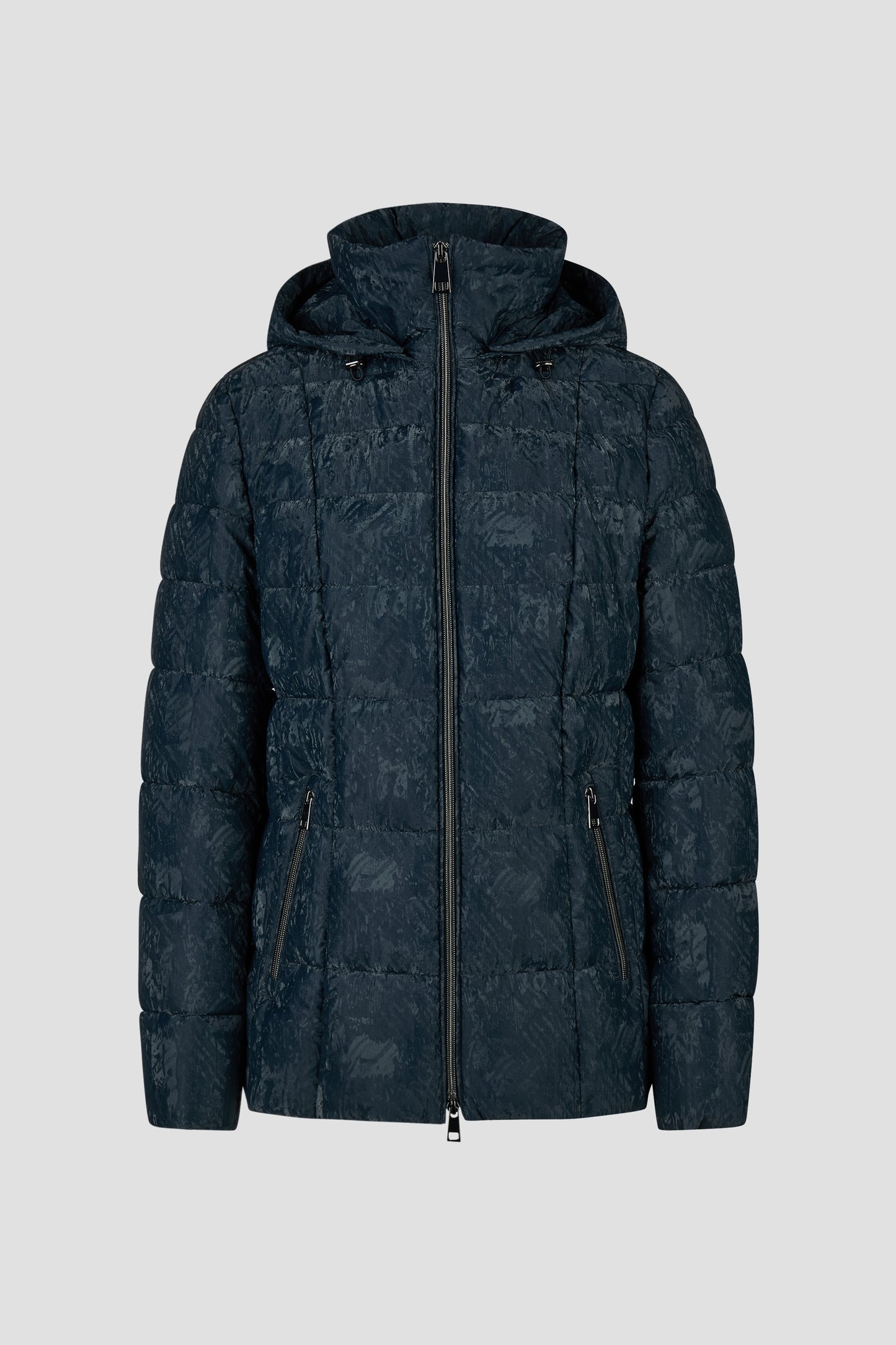 10590062 Short wet-look hooded puff jkt Navy
