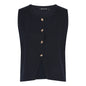 105 365 Button Up V-Neck S/L Vest Cardig Navy